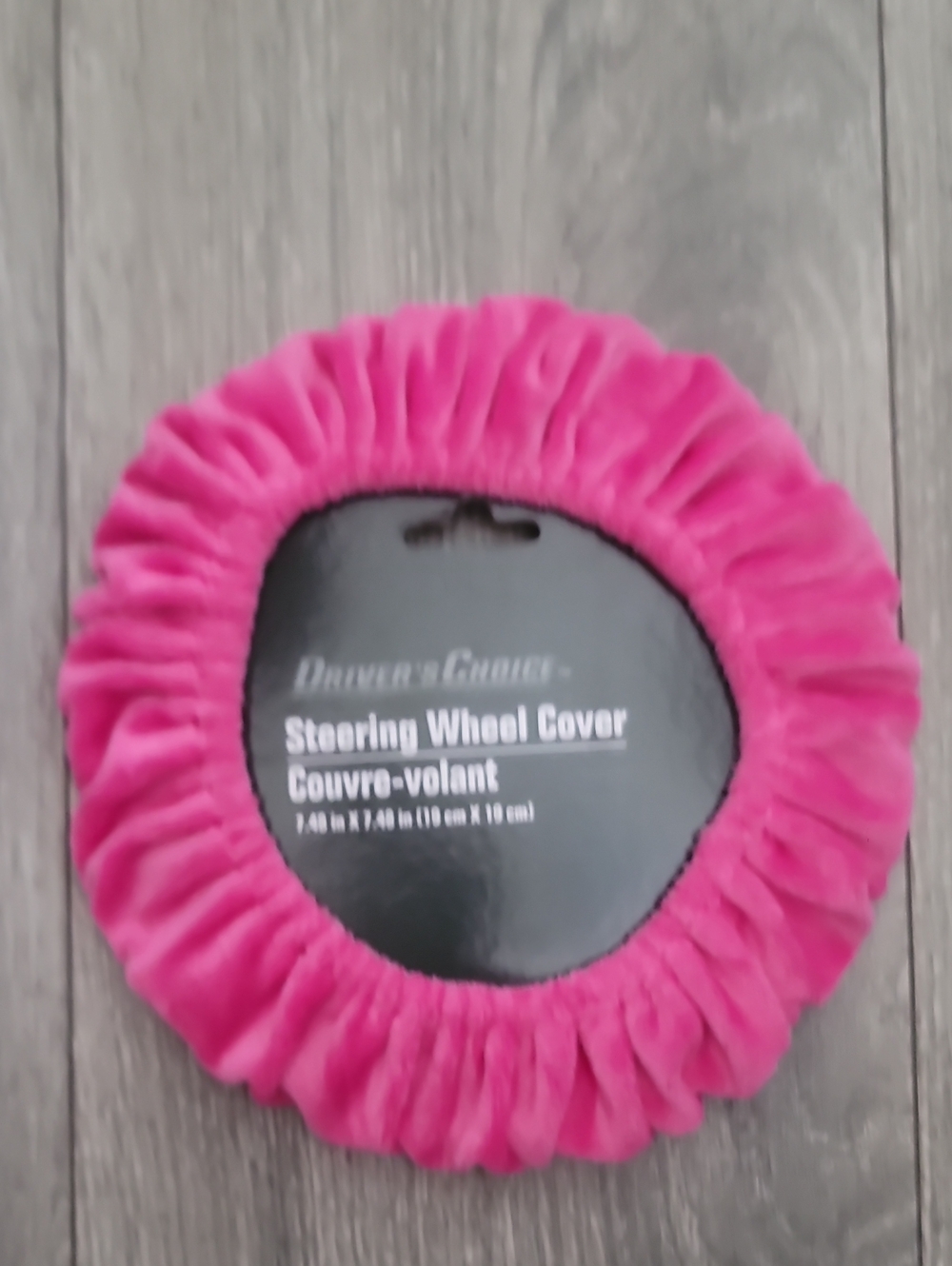 Driver's Choice Pink Plush Steering Wheel Cover